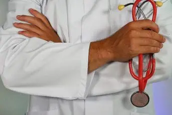 Doctor holding a stethoscope