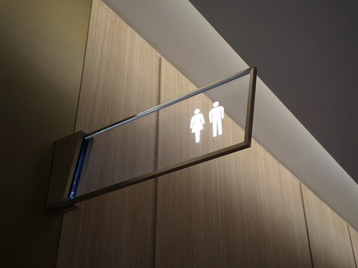 Restroom signage