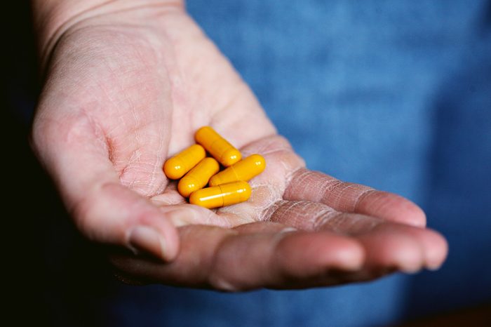 Supplements on a hand